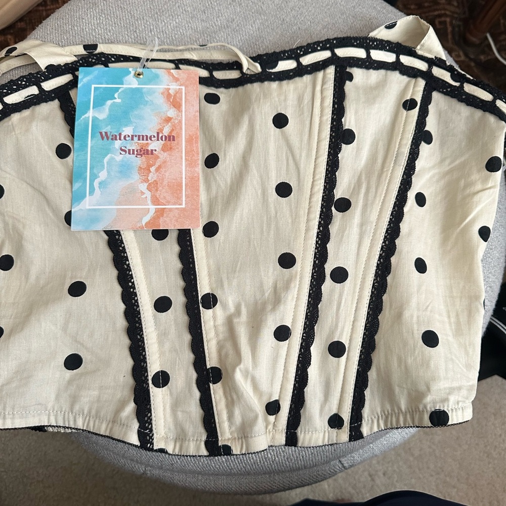 Polka Dot Corset Top